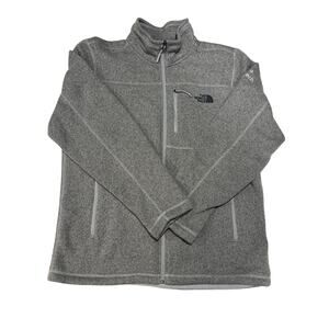 The North Face Men's Large Grey Heather Sweater Fleece Jacket outdoor gorpcore